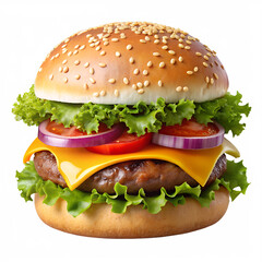 hamburger isolated on transparent background
