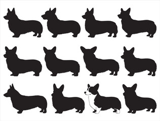 CARDIGAN WELSH CORGI DOG SILHOUETTE