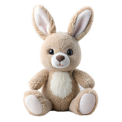soft toy rabbit isolated on transparent background
