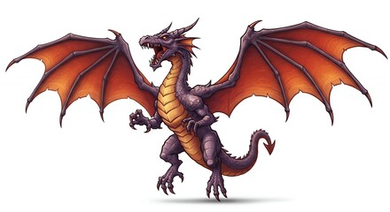 Flying dragon illustration