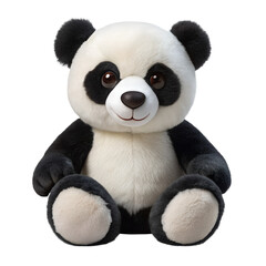 soft toy panda isolated on white background