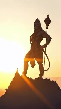 silhouette of a hanuman Jayanti