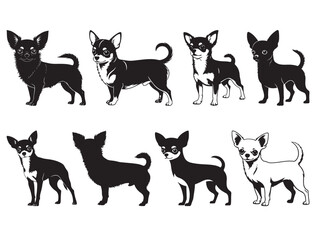 CUTE CHIHUAHUA DOG SILHOUETTE