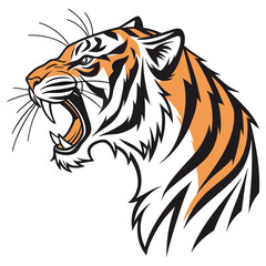 
Tiger head illustration