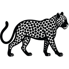 cheetah vinyl ready vector illustration