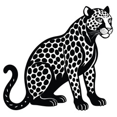 cheetah vinyl ready vector illustration