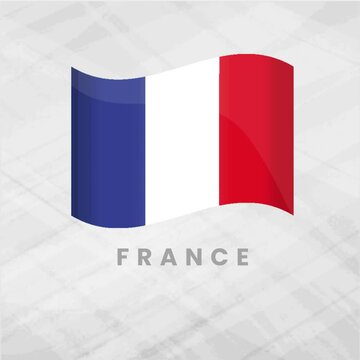 Vibrant Animated France Flag Waving with Bold Blue, White, and Red Vertical Stripes Representing Liberty, Revolution, and National Pride of the French Republic