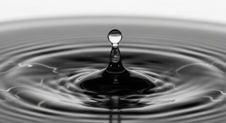 Capturing the Moment of a Water Droplet Impact and Ripples Forming