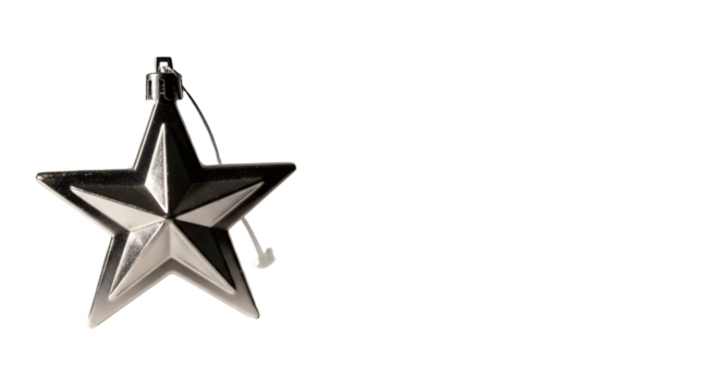 Silver star ornament