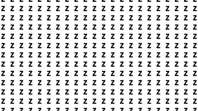 Retro futuristic background animation vertical downward slow motion movement of alphabeth letter Z in datum grid pattern order