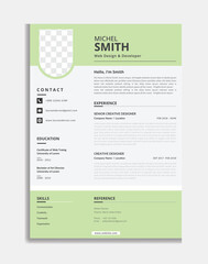 Clean Professional Resume & Portfolio CV Template – Minimalist Design