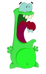 A Scared Green Monster 