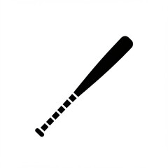 Simple Baseball Bat Sport Game Icon Symbol