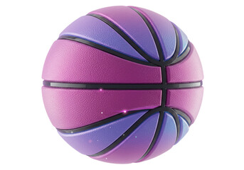 Isolated Stylish Basketball Ball Purple and Blue Gradient