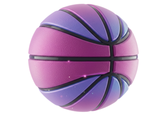 Isolated Stylish Basketball Ball Purple and Blue Gradient