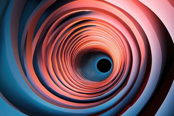abstract digital illusion tunnel spiraling inward
