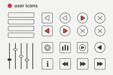 set of icons for web