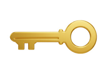 Isolated Golden Key to Success and Opportunity
