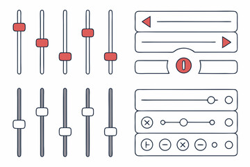 vector illustration of a set of icons