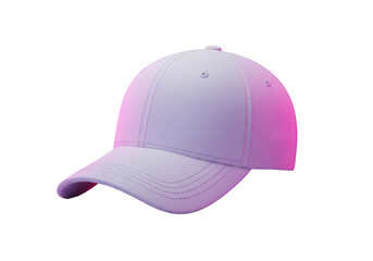 Fototapeta premium Isolated White Baseball Cap with Neon Pink Glow