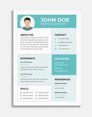 Clean Professional Resume & Portfolio CV Template – Minimalist Design