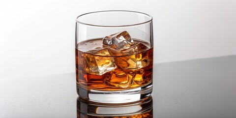 Whiskey on the Rocks A Chilled Cocktail in a Glass, Liquor , Beverage