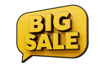 Isolated Big Sale Speech Bubble Attention Grabbing