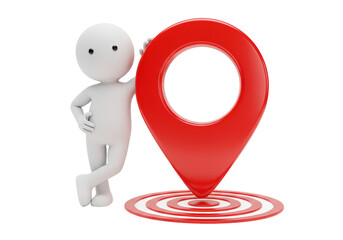 Isolated Cartoon Character Location Marker Destination