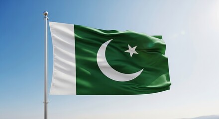 pakistani flag for national Day or Independence Day of pakistan.