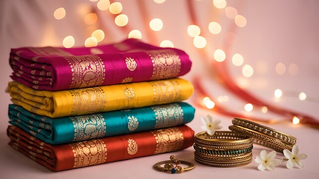 Vibrant Silk Sarees A Luxurious Collection of Indian Textiles