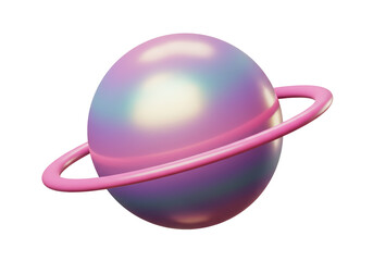 Isolated Iridescent Planet with Ring