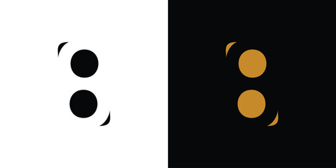 Modern and unique number 8 logo design