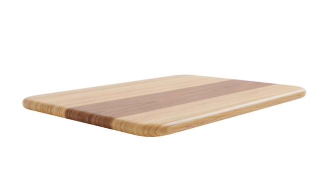 Wooden cutting board with two tone design