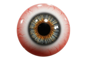 Isolated Close-up of a Realistic Human Eye with Detailed Iris
