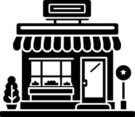 Obraz premium Small Shop Storefront Icon