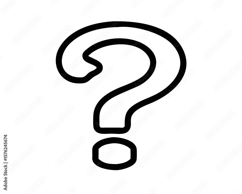 Poster simple black question mark silhouette vector design with transparency on a white background