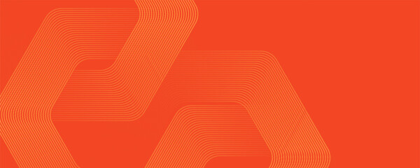 Abstract orange background with glowing geometric lines.