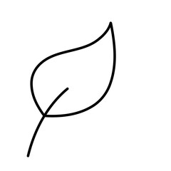 Doodle leaf tree illustration cute icon that can be used for sticker, book, mandala, scrapbook, icon, decorative, etc. with aesthetic colorful black color