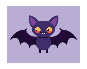 Purple bat big eyes