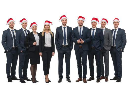 Successful and happy team isoted on transparent background, PNG