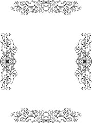 vintage floral frame