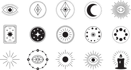 Abstract Geometric Esoteric Spiritual Mandala Symbol Sacred Graphics Vector