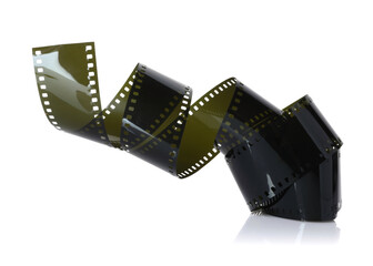 Strip of photographic film isolated on white