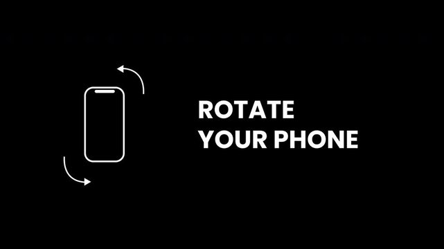 rotate your phone. Turn the phone horizontally and vertically icon