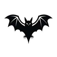 bat flying silhouette vector icons