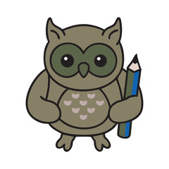 Back To School Owl With Backpack Design