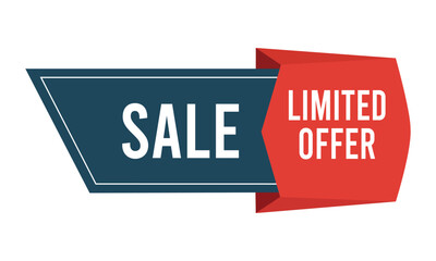 A bold "sale limited offer" banner, ideal for promotions, discounts, and marketing campaigns.