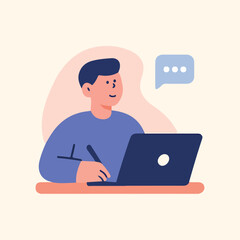 back to school learning pose character with flat design style for poster, school marketing, add, and etc