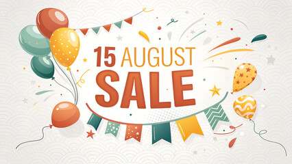 India sale illustration 15 august 