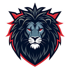 Obraz premium Dark lion face logo 